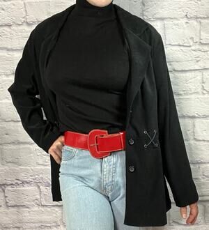 Y2K Boho/Western/Indie Style Comfy Blazer Jacket with Suede Criss Cross Design